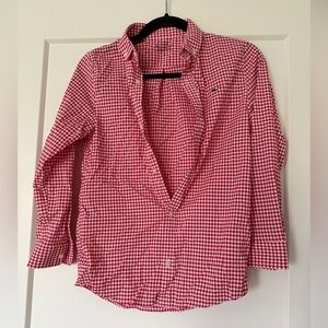 Vineyard Vines Red Gingham Button-Down Shirt Performance Fabric